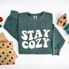 Simply Sage Market Women's  Garment Dyed Graphic Sweatshirt Stay Cozy Puff Print - 3 of 4
