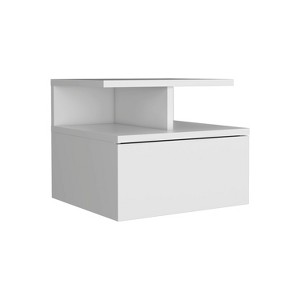 NicBex 14 inch Wide Floating Floating Nightstand with 1 Drawer,Modern Side Table with 2-Tier Shelf,Bedside Table for Bedroom,Living Room - 1 of 4