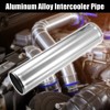 Unique Bargains Aluminum Alloy Intercooler Straight Air Intake Tube Silver Tone - 2 of 4