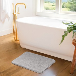 Plush Absorbent Bath Mat Rug with Anti-Skid Rubber Backing - Becky Cameron - 1 of 4