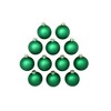 Northlight Matte Finish Glass Christmas Ball Ornaments - 2.75" (70mm) - Green - 12ct - 3 of 4