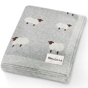 100% Luxury Cotton Knit Swaddle Receiving Blanket for Newborns and Infant Boys and Girls - 1 of 4