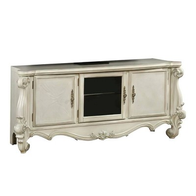 Versailles Antique Platinum 74" TV Console with Carved Accents