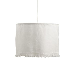 Saro Lifestyle Fringe Design Stonewashed Lamp Shade - 1 of 4