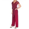 Women's Jumpsuit with Chiffon Overlay - LAST TANGO - 3 of 4