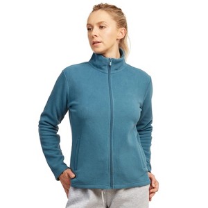 Sofra Women's Polar Fleece Full Zip Up Winter Jacket - 1 of 4
