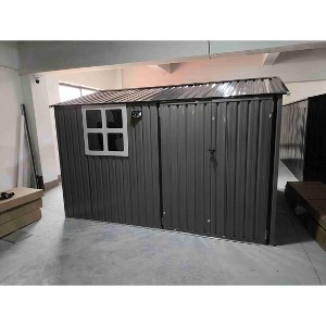 10 x 8FT Outdoor Storage Shed, Sturdy Metal Building w/Windows & Lockable Doors for Garden, Backyard, Poolside and Lawn, Dark Grey - 1 of 4