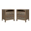 Galano Dobbin Knotty Oak 20.9 in. 2-Drawer Nightstand (Set of 2) - 2 of 4