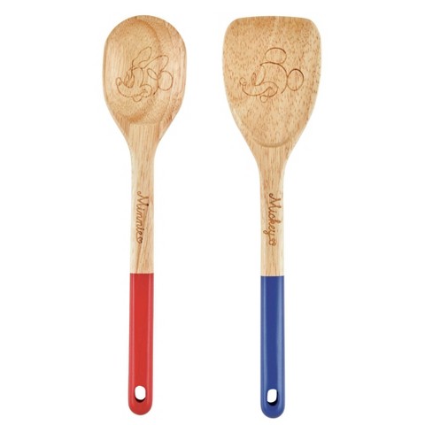 Disney Home Bon Voyage 2pc Turner and Spoon Set: Kitchen Utensil Set, Wood, Hand Wash, Adult, Multicolored