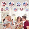 Big Dot of Happiness Stars & Stripes - Hanging Patriotic Party Tissue Decoration Kit - Paper Fans - Set of 9 - 3 of 4