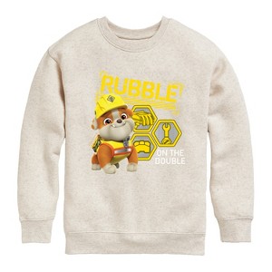 Boys' - Paw Patrol - Rubble & Crew Graphic Long Sleeve Fleece Sweatshirt - 1 of 4
