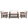 Karl Home Patio 4-Piece Wood Conversation Set - 2 of 4