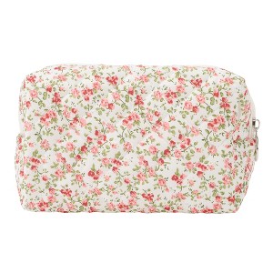 Unique Bargains Women Portable Little Flower Pattern Makeup Bag 1 Pc - 1 of 3