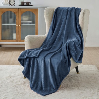 Bedsure Flannel Blanket – Solid Color Plush Throw, Ultra Soft and Fuzzy, 300GSM Lightweight Cozy Blanket for Bed or Sofa