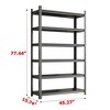 YONWAY 6-Layer Metal Storage Rack Adjustable partitions, sturdy and durable, easy to assemble for Kitchen Basement,77.44" H* 45.27" L * 15.74" D - 2 of 4