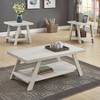 NicBex Contemporary 2-Tier Trapezoid Coffee Table with Storage Shelf,Wooden Center Table for Living Room,Living Room Furniture - 2 of 4