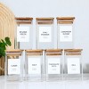18 PCS Square Seasoning Jar Pepper Seasoning Bottle Pepper Powder Bottle 240ml Bamboo Wood Glass Seasoning Tank Square Spice Bottle - 4 of 4