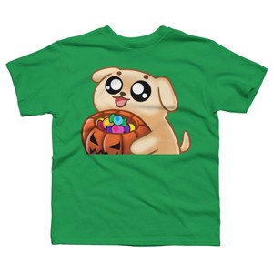 Boy's Design By Humans Halloween Candy Pup By Puppers T-Shirt - 1 of 3