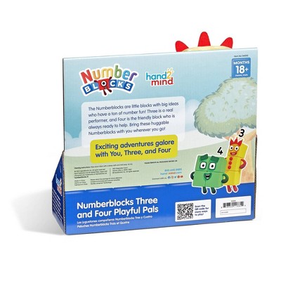 Numberblocks Three and Four Plush Playful Pals Set