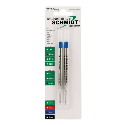 Schmidt P900 Ballpoint TC Ball Parker Style Refill fits Parker ballpoint pens Broad Blue 2 Pack