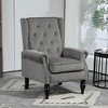 NicBex PU Leather Accent Chair Modern Armchair with Tufted Button and Rivet Trim Lounge Single Sofa Chair with Wood Legs for Bedroom,Living Room - 3 of 4