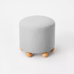 Havenstone Upholstered Ottoman with Ball Feet Gray - Threshold™ designed with Studio McGee
