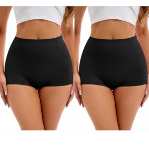 INSPIRE CHIC 2 Pcs Women's High Waisted Briefs Tummy Control Butt Lifter Control Lady Panties - 1 of 4