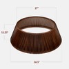 Best Choice Products 36in Wood Slatted Christmas Tree Collar - Walnut - 2 of 4