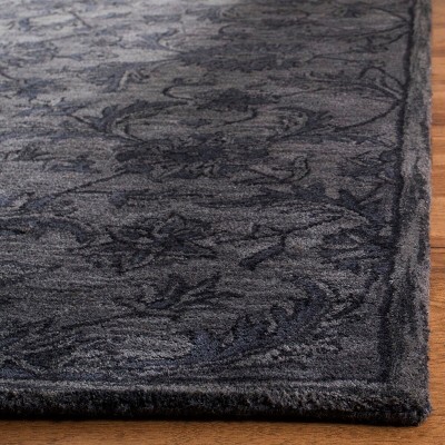 Grey and Multicolor Hand Tufted Wool Runner Rug