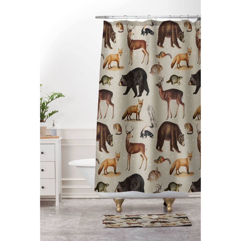 Deny Designs 69&#34;x72&#34; Emanuela Carratoni Wild Forest Animals Shower Curtain, 4 of 5