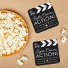 Big Dot of Happiness 25 Ct Red Carpet Movie Night Drink Coasters, 4-Inch Disposable Square Paper Coasters for Birthday Party, Table Decor for Drinks - 3 of 4