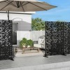 Dovelina Outdoor Freestanding Metal Privacy Screen Decorative Garden Fence - 4 of 4