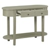PAGED Retro Console Table with 2 Drawers and Open Shelf,40 inch Oval Entryway Table for Living Room,Hallway - 4 of 4