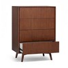 Tremolo  Modern Boho 4-Drawer Dresser with Solid Wood & Contemporary Fluted Fronts - Teamson Home - 3 of 4