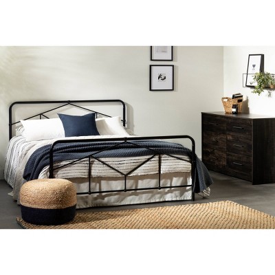 South Shore 22.5" 6 Drawer Double Dresser Rubbed Black: Laminated Particle Board, Adult Assembly Required