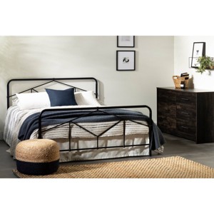 South Shore 22.5" 6 Drawer Double Dresser Rubbed Black: Laminated Particle Board, Adult Assembly Required - 1 of 4