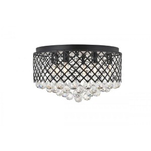 Elegant Lighting Tully 6 light Matte Black Flush Mount - 1 of 4