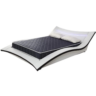 Vynxaria Stylish 6-Inch Waterproof High-Density Foam Mattress, Navy Blue Diamond-Quilted Breathable Fabric, Cool Sleep, Full Size