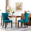 WestinTrends  Velvet Upholstered Tufted Dining Chairs (Set of 2) - 2 of 4