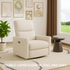 Power Swivel Glider Recliner Chair, Linen, Electric Rocker with USB Port, Lumbar Support, for Living Room, Bedroom, Nursery - 4 of 4