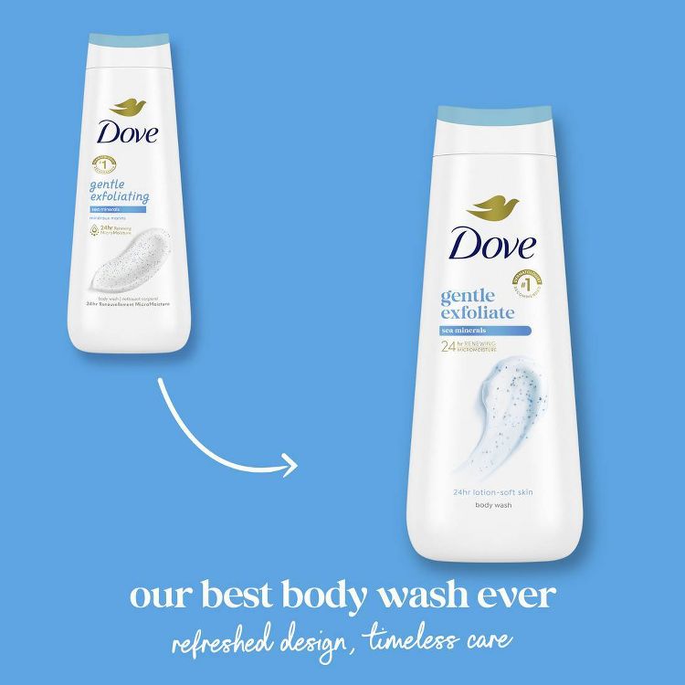 Dove Gentle Exfoliate Body Wash - Sea Minerals 24hr Lotion-Soft Skin - 20 fl oz, 3 of 13