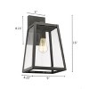 Chloe Lighting Xandra Industrial 1 Light Textured Black Outdoor Wall Sconce 16" Tall - 3 of 4