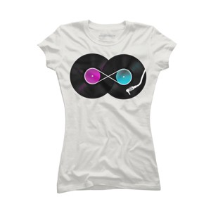 Junior's Design By Humans Nonstop Music By clingcling T-Shirt - 1 of 3