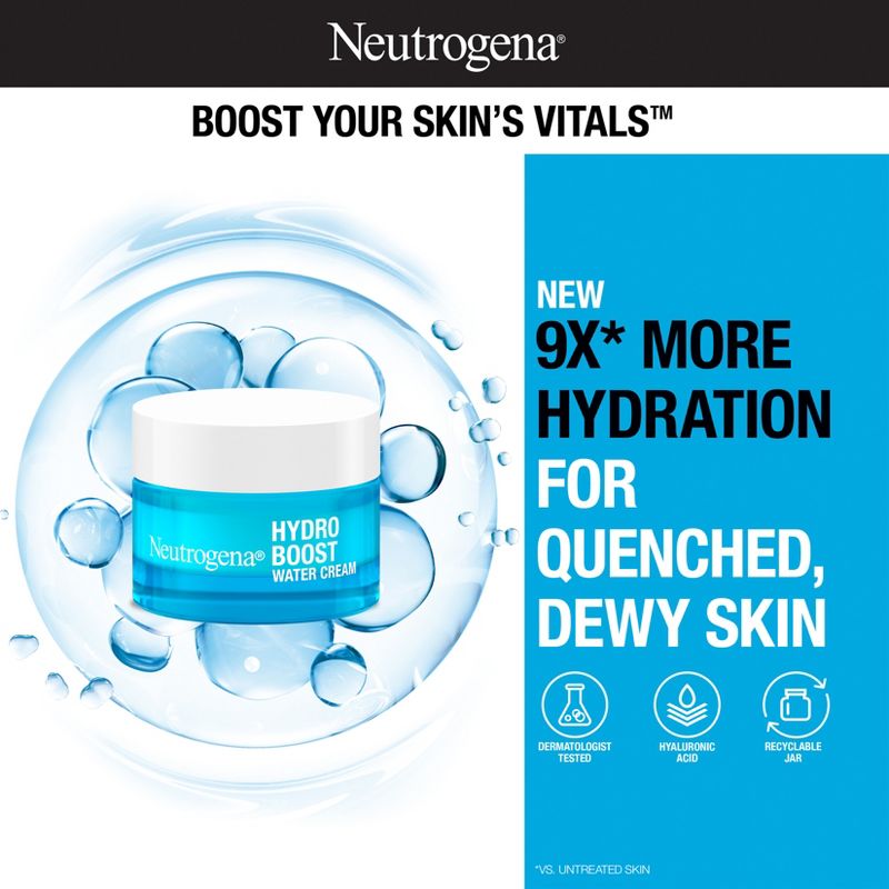 Neutrogena Hydro Boost Water Face Cream with Hyaluronic Acid - Fragrance Free, 4 of 12