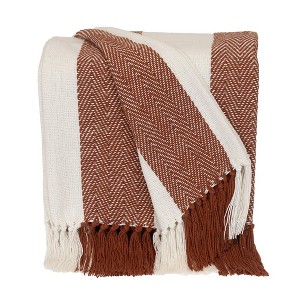 Parkland Collection,Transitional Stripe Rectangle Throw - 1 of 4