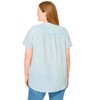Woman Within Plus Size Pintucked Half-Button Tunic - 3 of 4