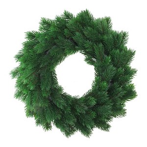 Northlight 16" Unlit Green Pine Artificial Christmas Wreath - 1 of 4
