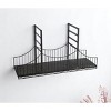 HomeRoots 12" Black Metal Novelty Wall Mounted Accent Shelf - 2 of 4