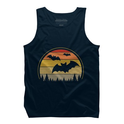 Men's Design By Humans Vintage Retro Vampire Bats Halloween Costume By Chos Tank Top