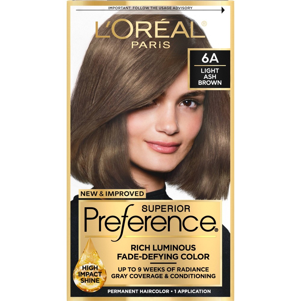 Photos - Hair Dye LOreal L'Oreal Paris Superior Preference Fade-Defying Color + Shine System - 6.5 